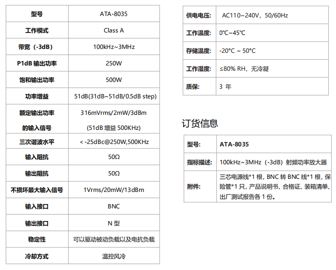 ATA-8035射頻功率放大器(圖1)