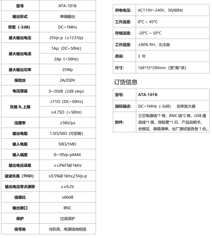 ATA-101B功率放大器(圖1)